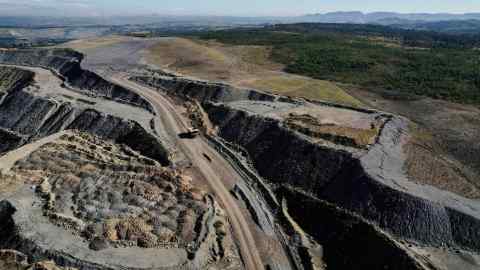 Marginea minei de cărbune Glencore de la Mount Owen