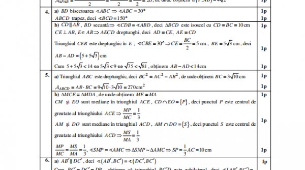 1687349571 167 Baremul de corectare pentru proba de Matematica de la Evaluarea