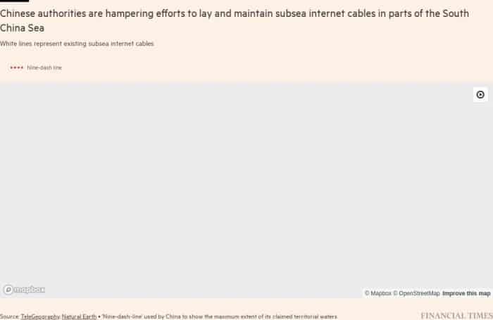 China își exercită controlul asupra proiectelor de cabluri de internet în Marea Chinei de Sud