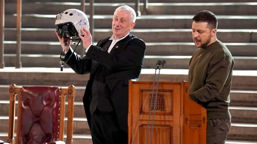Discursul lui Zelensky încurajează Marea Britanie să analizeze trimiterea de avioane de luptă în Ucraina