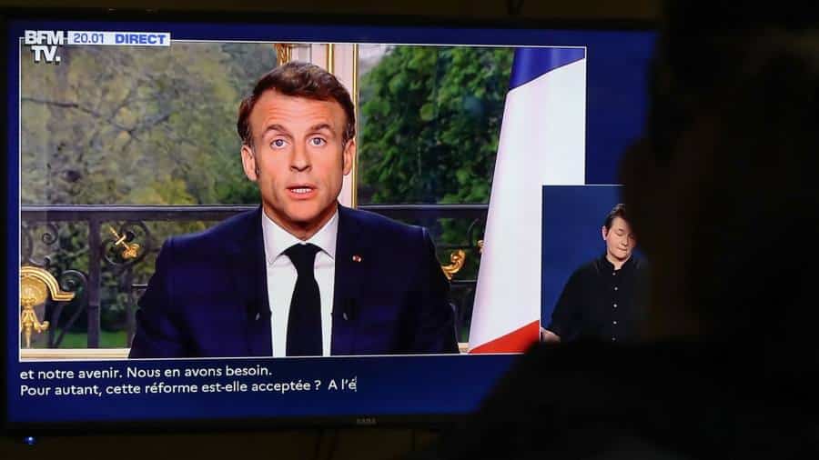 Macron încearcă să-și schimbe atenția de la reforma pensiilor cu un discurs la orele de maximă audiență