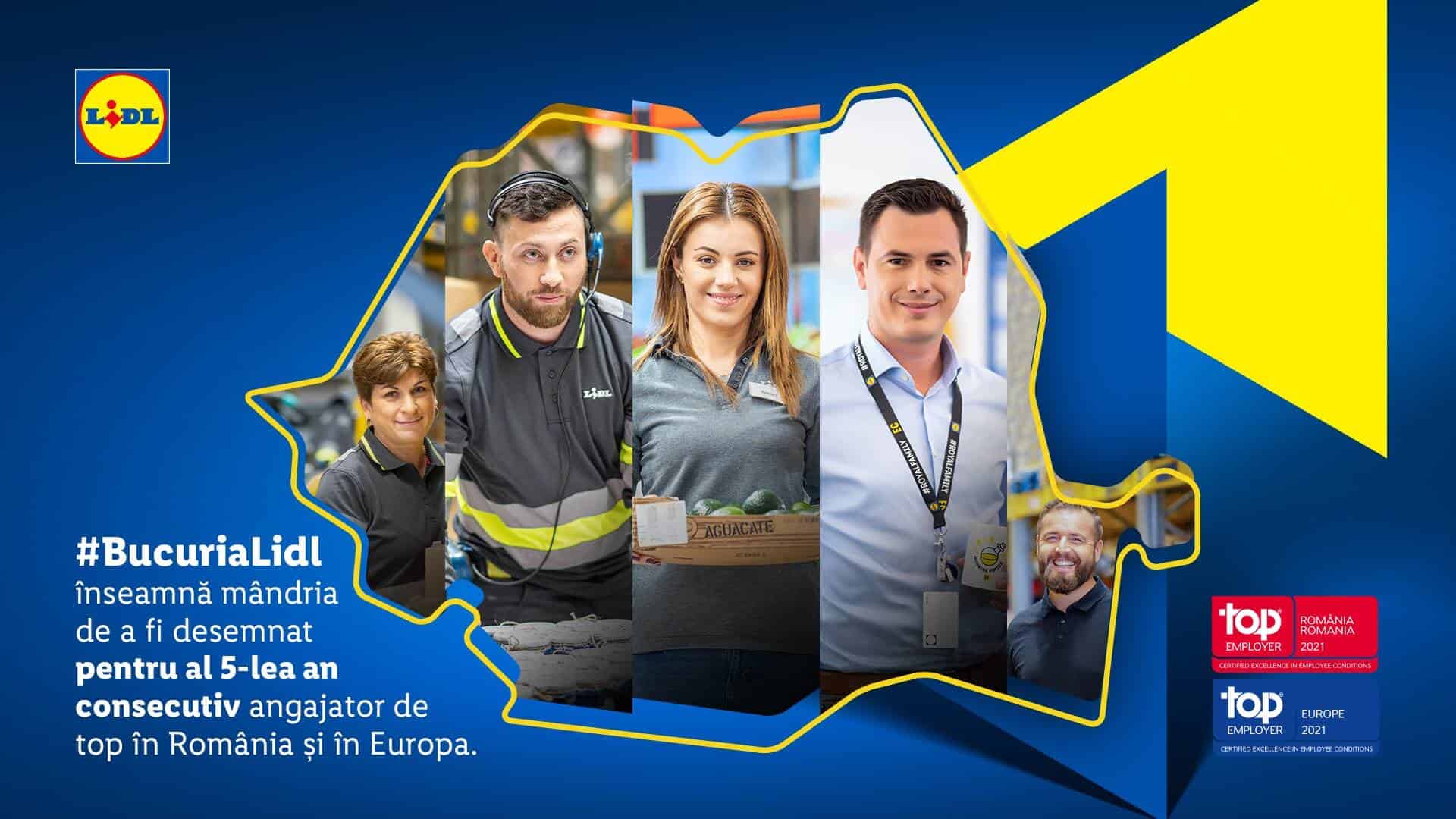 Pentru al cincilea an consecutiv, Lidl obtine certificarea Top Employer