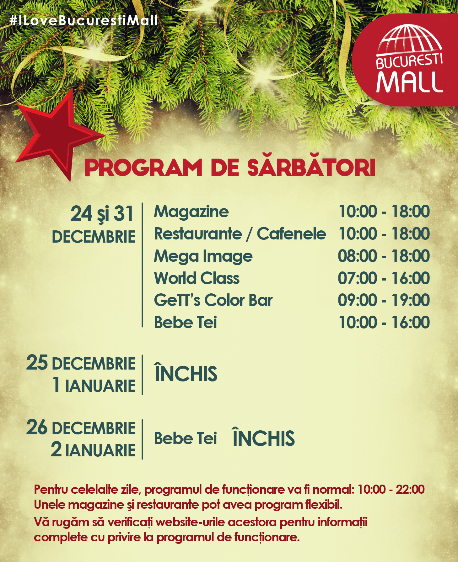 București Mall-Vitan – Program și activități de sărbători