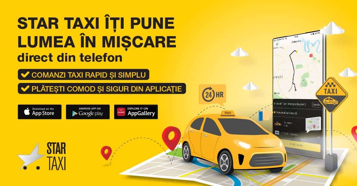 Trăiește adevărata experiență a călătoriilor urbane cu Star Taxi App. Pune lumea în mișcare cu cea mai cunoscută aplicație taxi aggregator din țară
