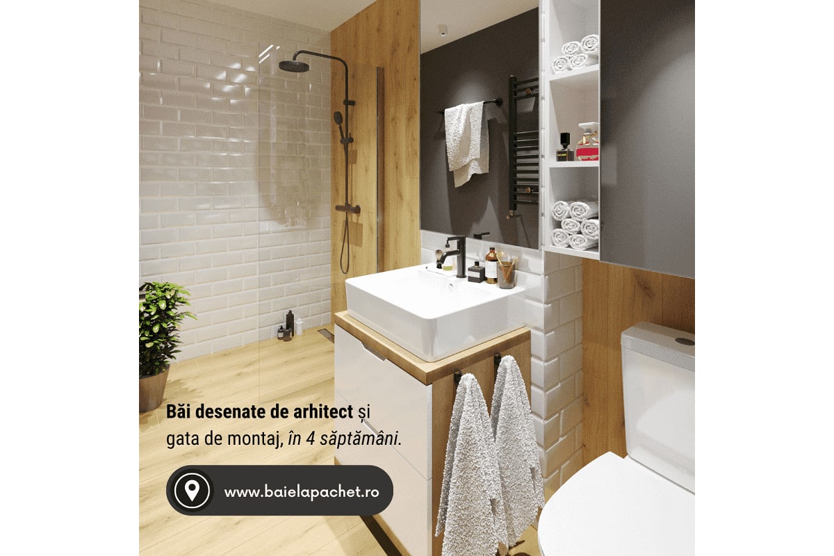 Arhitectul recomandă: Cum amenajezi cu bun gust o baie mică?