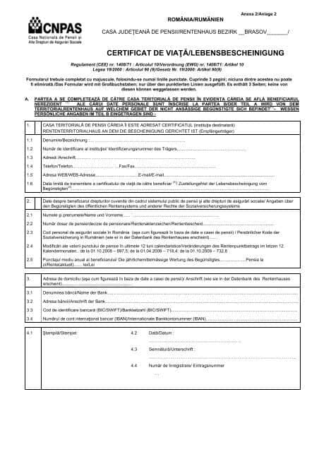 Pensionarii români care au optat ca pensia din România să le fie livrată în Spania trebuie să depună, de urgență, un document numit Certificatul de viață