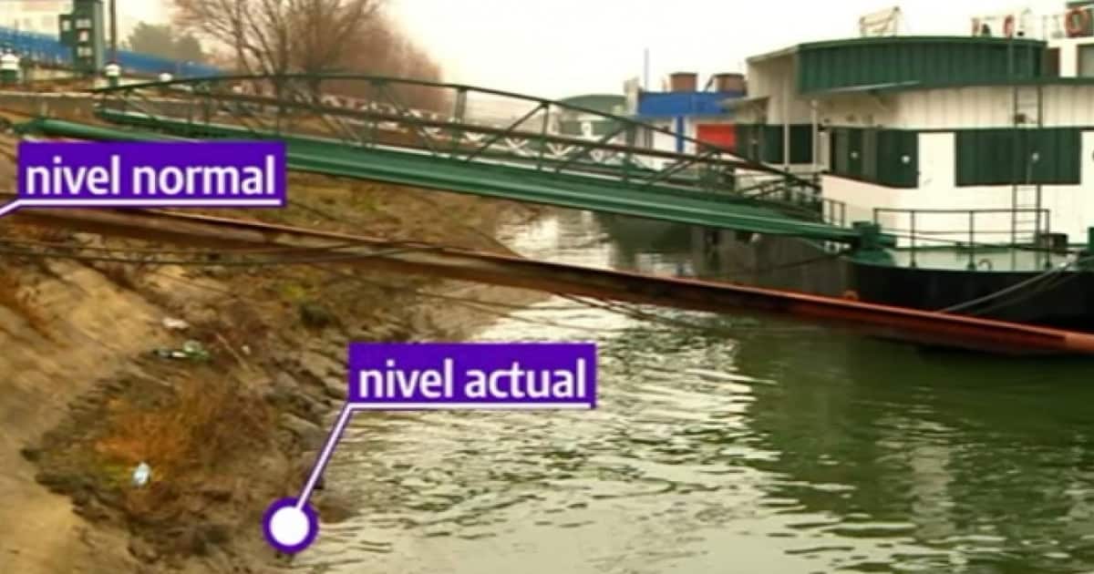 Sunt probleme de navigaţie pe Dunăre, din cauza secetei