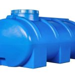 huge plastic tank water isolated white