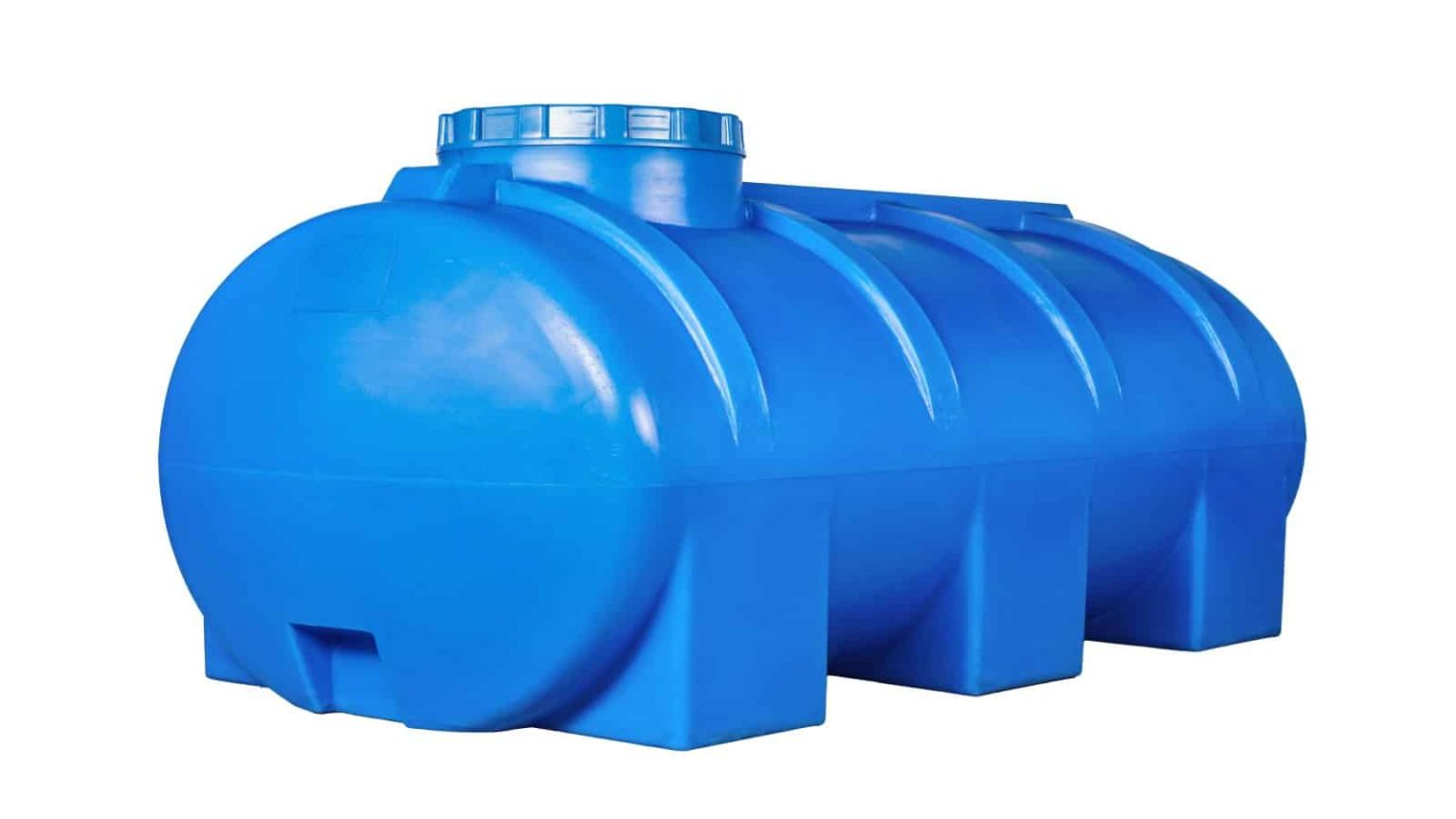 huge plastic tank water isolated white