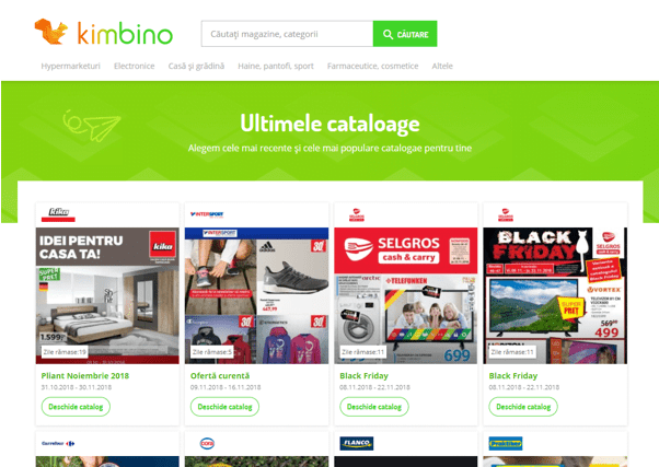 Cu Kimbino esti la curent cu toate cataloagele online de produse
