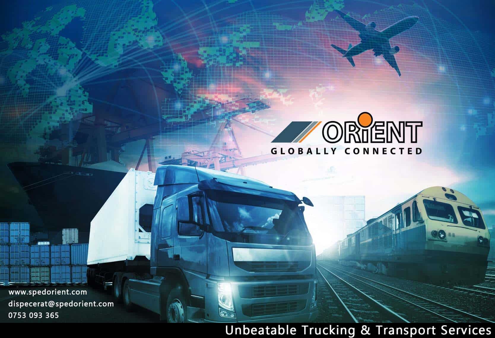 ORIENT – partener de încredere pentru toate tipurile de transporturi: rutier, feroviar, maritim sau aerian