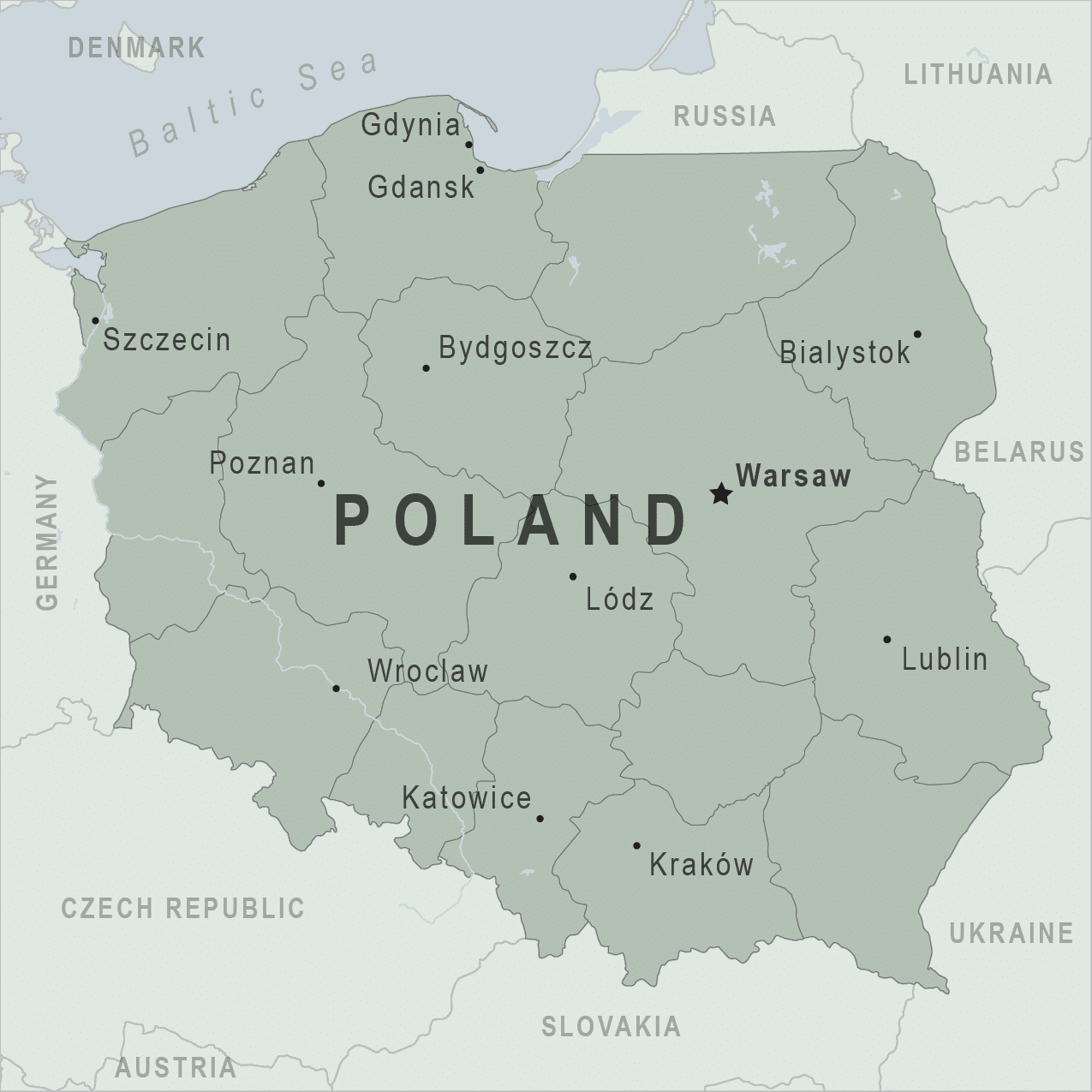 map poland