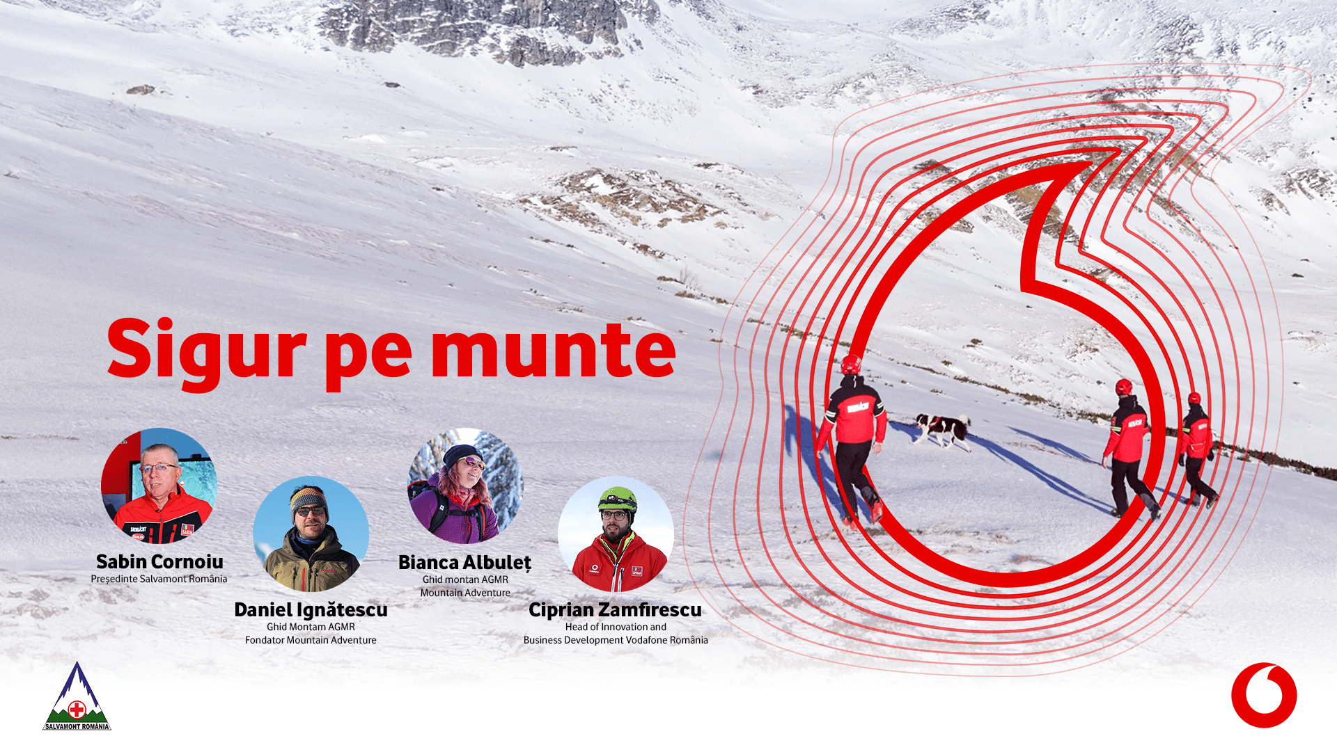Campania „#SigurPeMunte” este prima campanie de educație montană lansată de Vodafone şi Salvamont