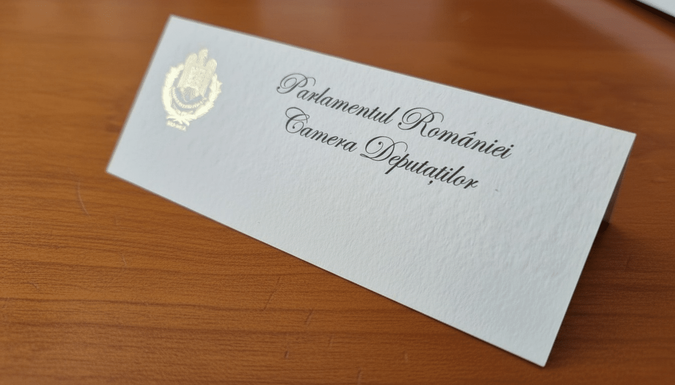 Deputat surprins de costul cărților de vizită cu foiță de aur la Parlament