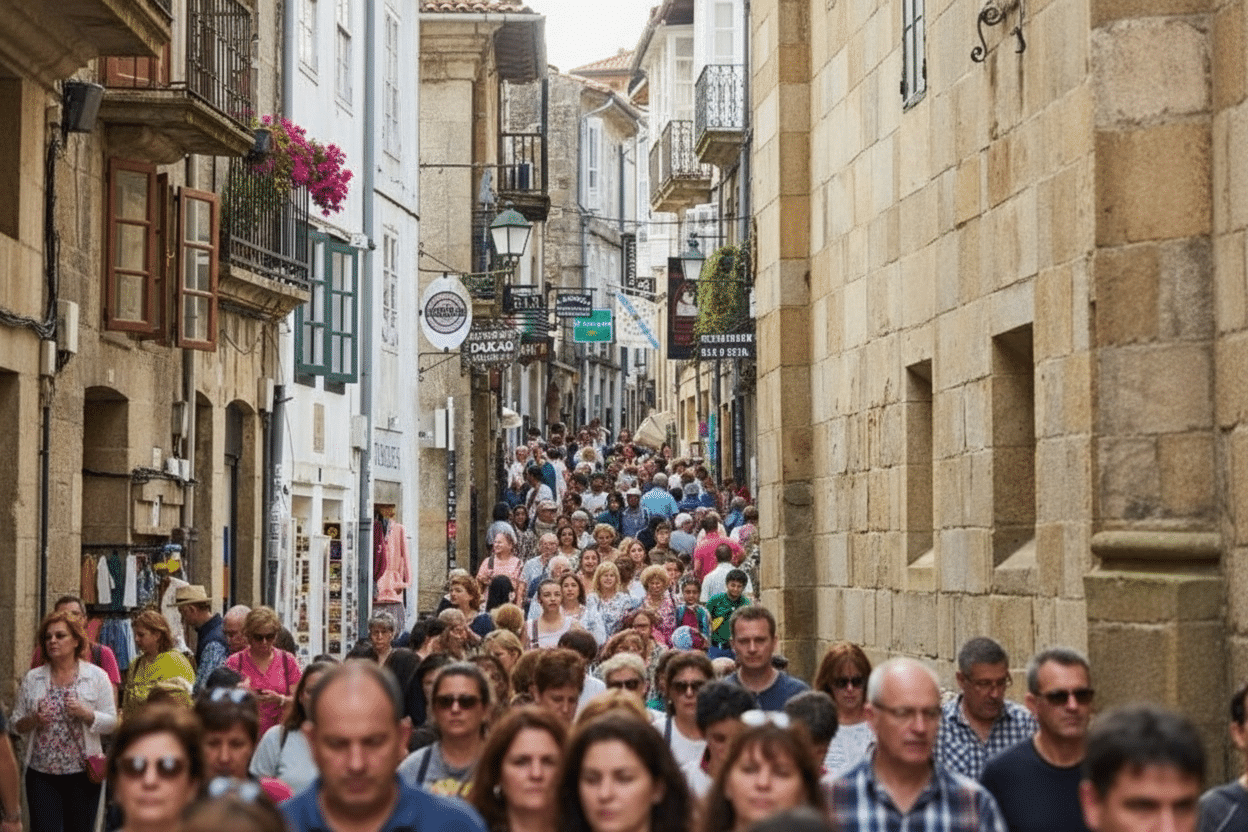 Santiago de Compostela se confruntă cu un val de turiști