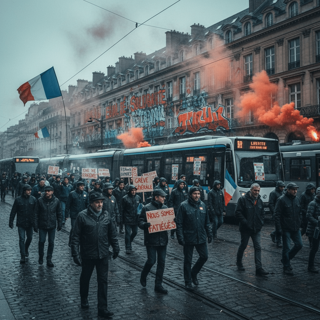 Greva generală din Franța afectează transporturile joi