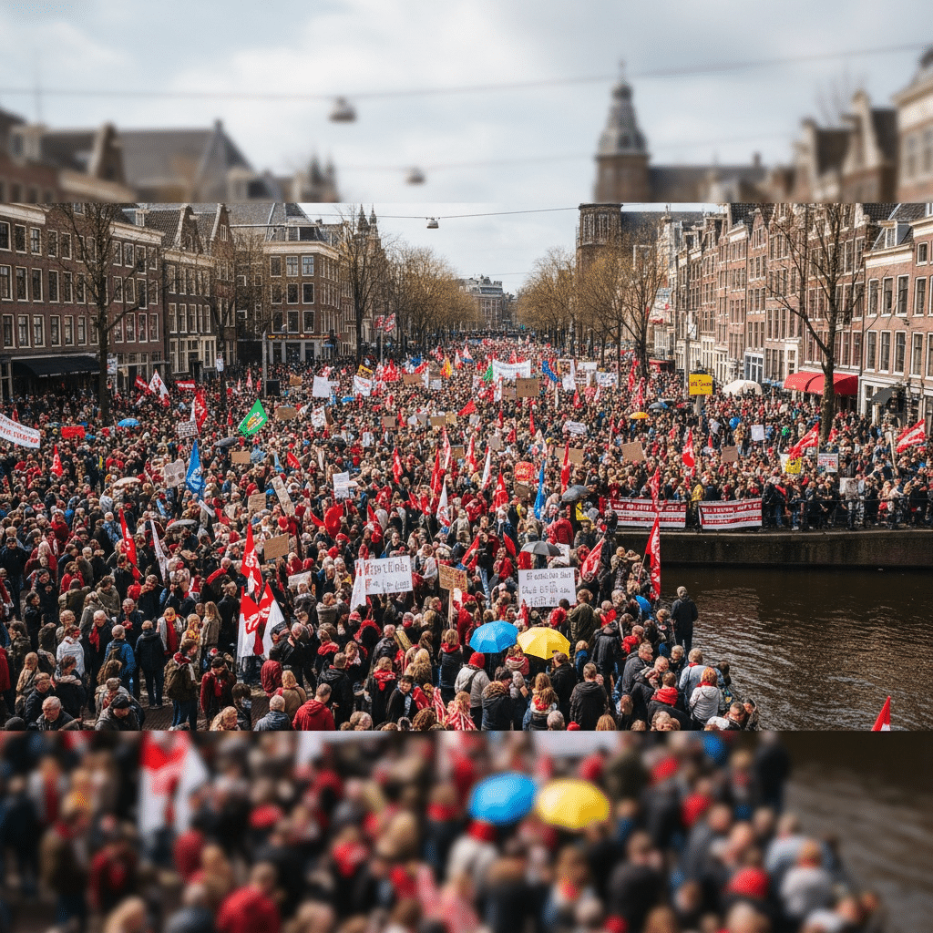 Protest masiv la Amsterdam împotriva războiului din Gaza