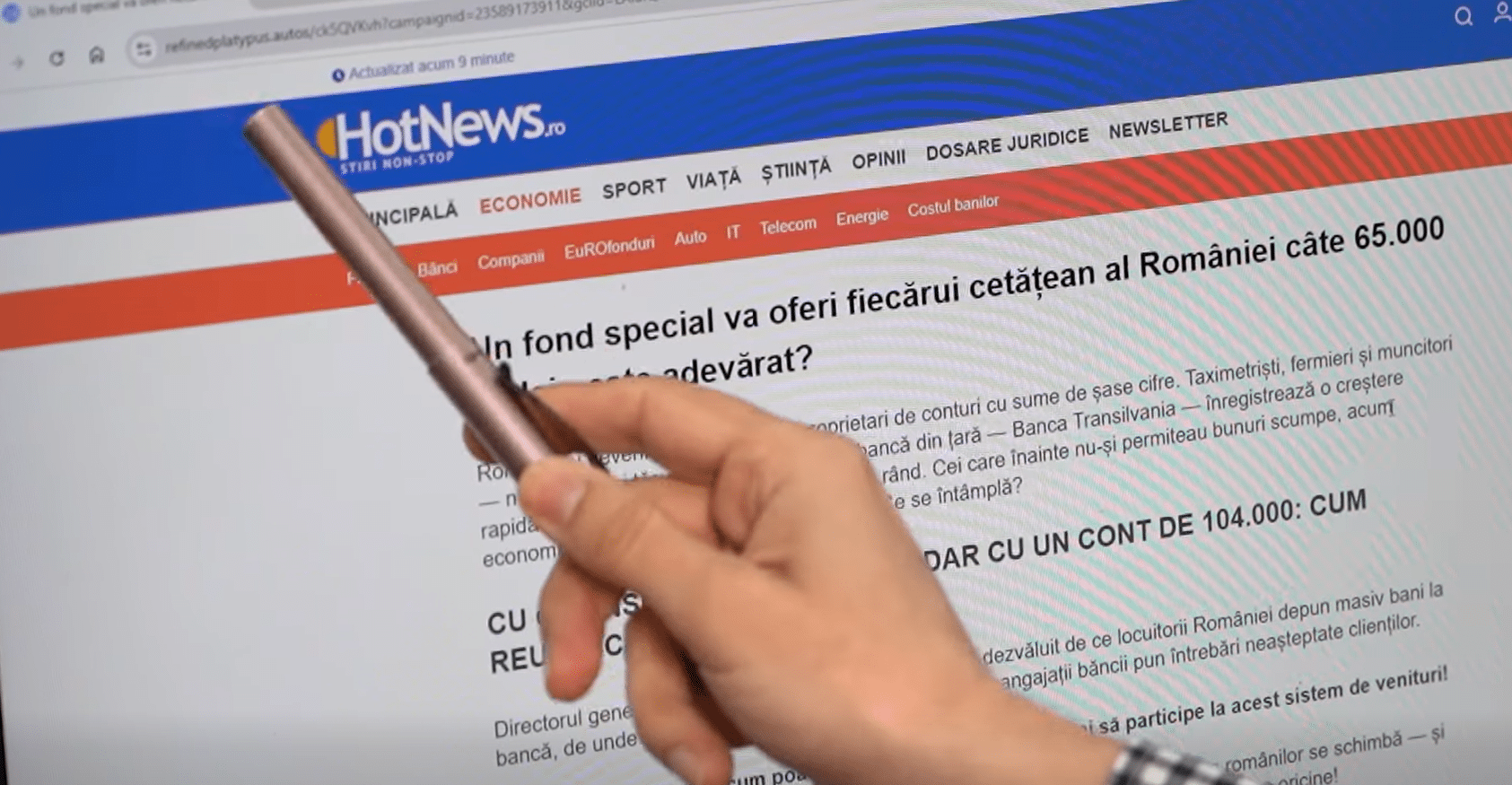 Frauda pe internet clonează HotNews și oferă pensii false pentru 1.300 lei