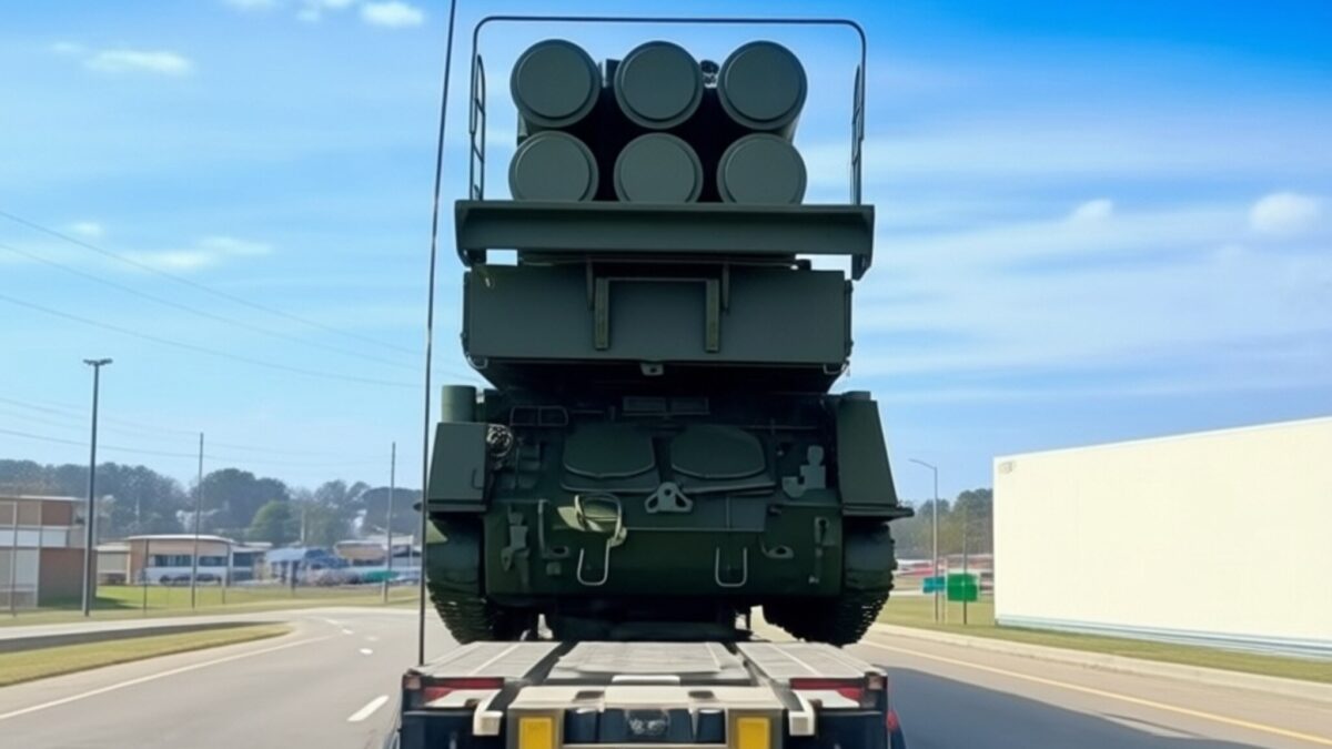 Un sistem antiaerian rusesc Buk-M3 surprins pe șoselele din Alabama