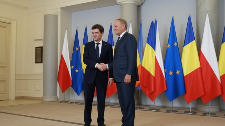Nicuşor Dan, întâlniri la Varșovia cu premierul Tusk și președintele Nawrocki