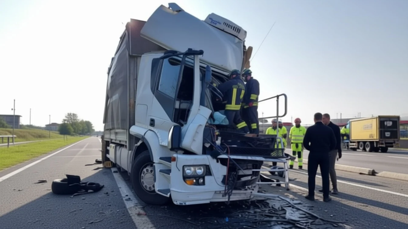 Șofer român de 36 de ani mort pe o autostradă din Italia după un impact devastator cu o cisternă