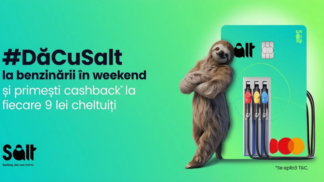 Salt Bank oferă cashback de 20 de bani la fiecare litru de carburant