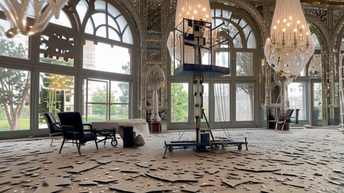 Palatul Golestan din Teheran, sit UNESCO, avariat de un bombardament