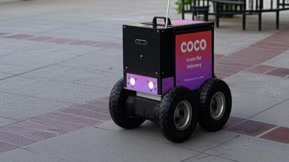 Un robot de livrări a distrus grădina unei femei și a fugit cu o bucată de gard