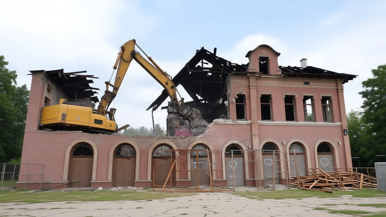 Un francez a oferit 2.000 de euro si apoi si-a demolat casa ocupata de romani