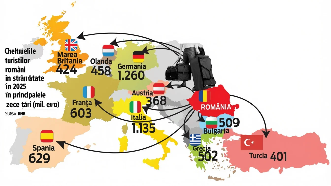 Românii au cheltuit 10 miliarde de euro pe vacanțe în 2025. Germania e lider