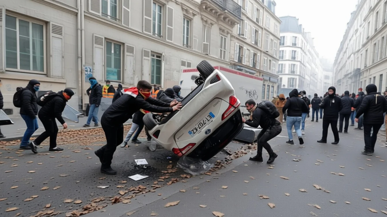 Un video din 2022 cu revolte la Paris a strâns milioane de vizualizări false