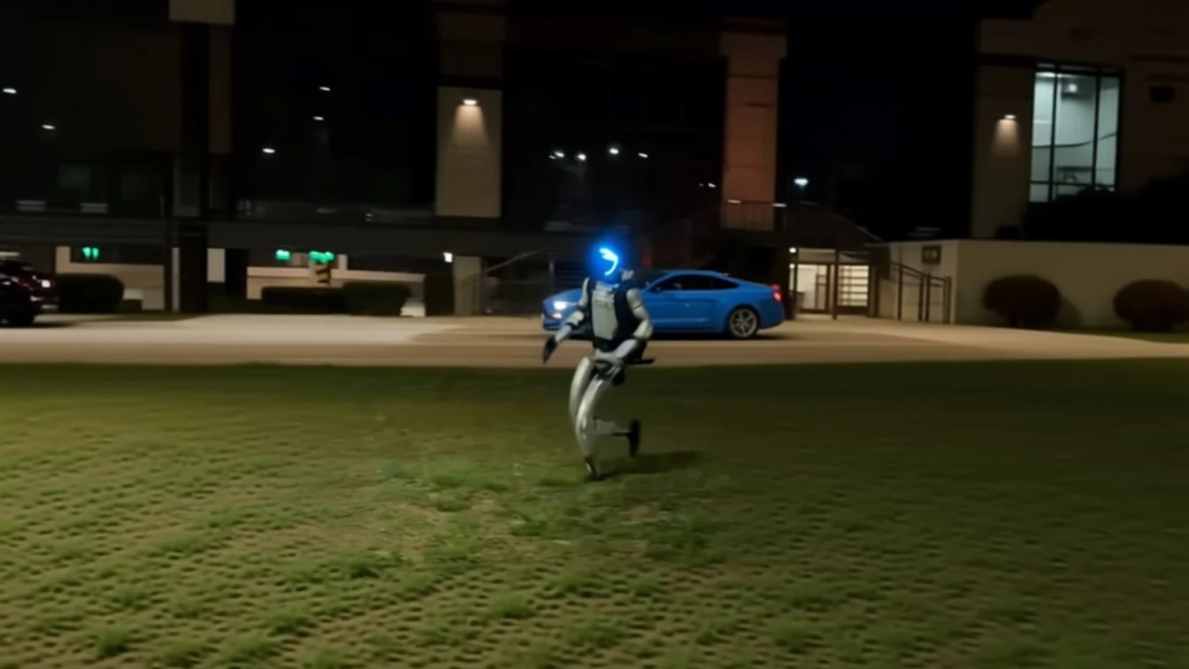 Celebrul robot Edward a fost filmat fugărind mistreți pe străzile din Varșovia