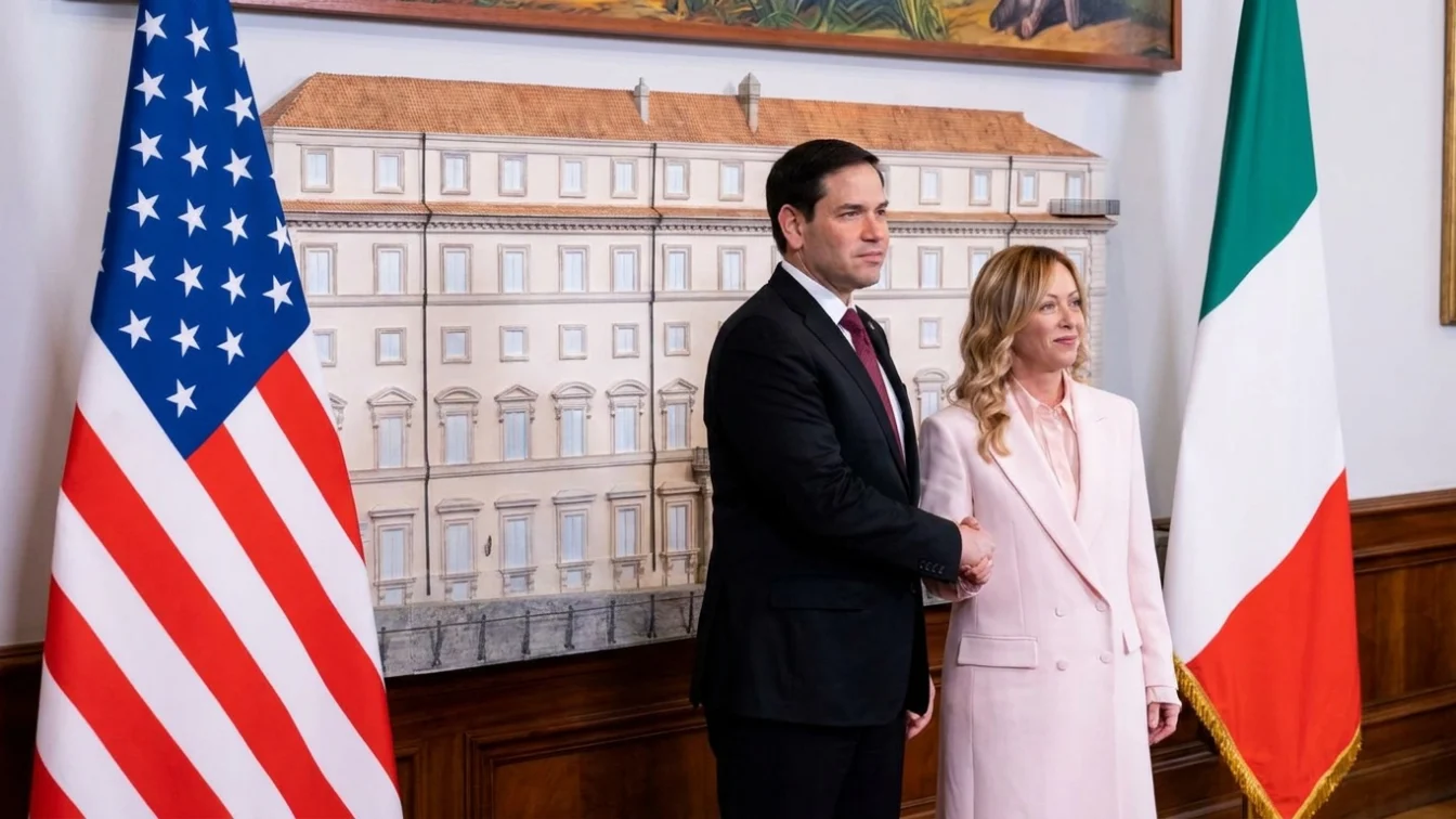 Marco Rubio negociaza cu Giorgia Meloni taxele auto. Intalnirea de la Roma a durat 90 de minute