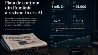 Inteligența artificială nu a prăbușit piața de conținut din România