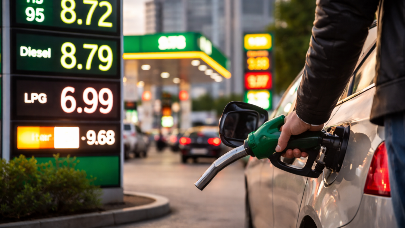 Benzina a scăzut la 8,72 lei pe litru în București, însă diferența dintre stații a ajuns la 96 de bani