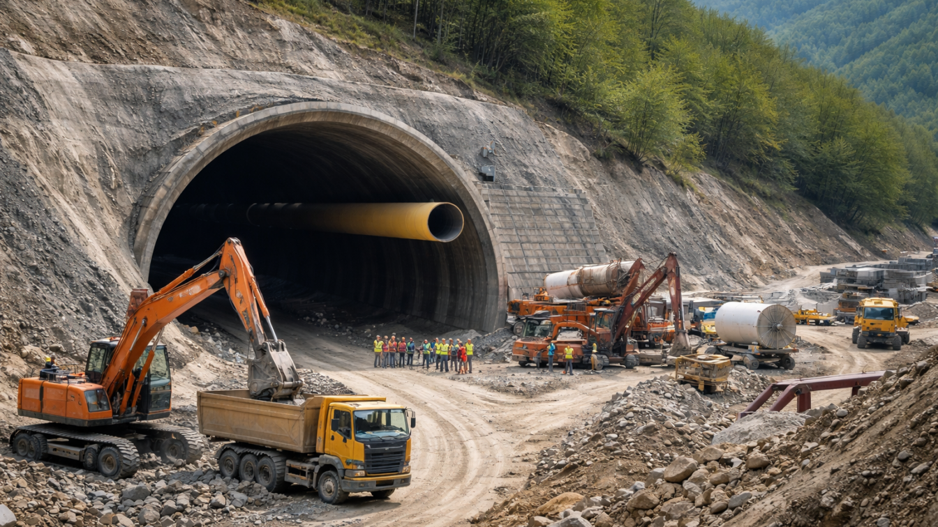 Al treilea tunel a intrat în execuție pe cel mai dificil tronson al A1. De ce avizele de mediu decid ritmul lucrărilor