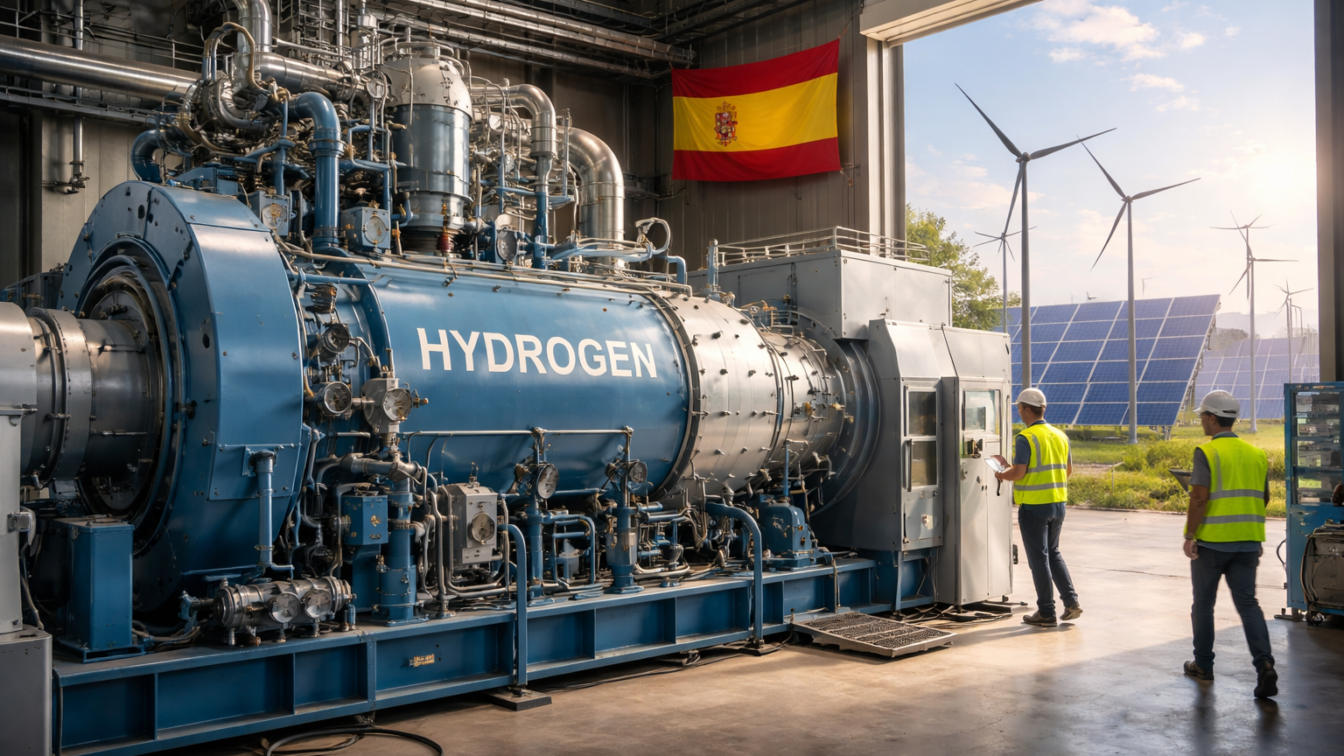 Spania a livrat în rețea primul motor pe hidrogen pentru producția de electricitate