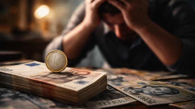 Euro era cotat la 5,2380 lei la ora 04. 01 UTC. Cursul mediu pe 90 de zile arată o depreciere a leului