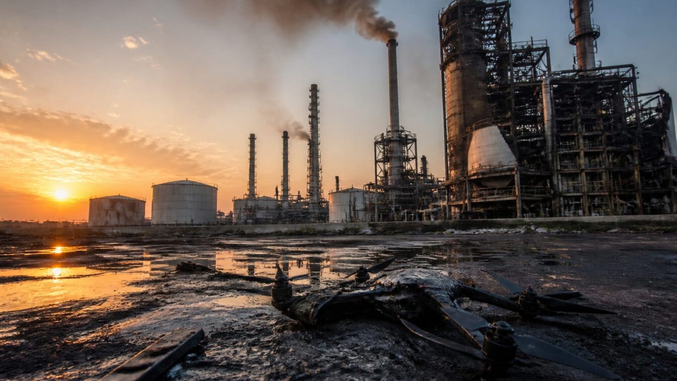 Atac cu dronă la rafinăria Tyumen. Incendiul expune o capacitate de 151.000 de barili pe zi