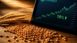 Grâul a urcat cu 18% pe Euronext într-o lună