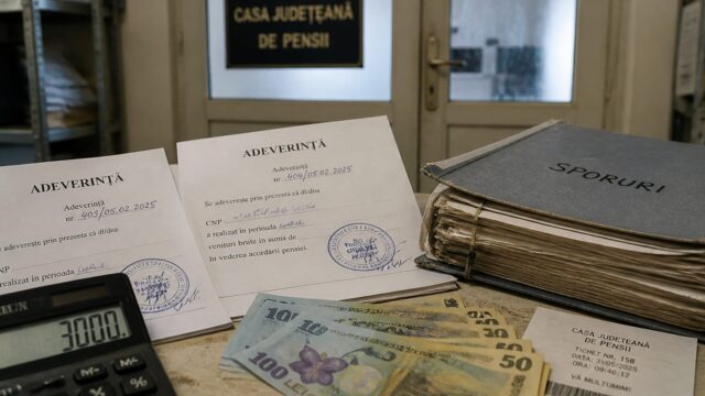 Peste 3.000 de lei plătește un cuplu pentru adeverințe de sporuri, fără garanția că pensia va crește suficient