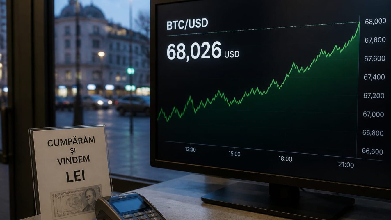 Bitcoin a urcat peste 68.000 USD, maximul ultimelor 11 săptămâni