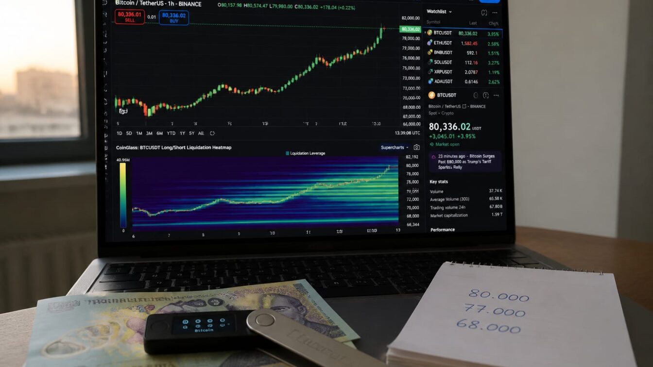 Bitcoin a depășit 80.000 USD pentru prima dată din mai. Ce risc deschide raliul de 25% pentru pozițiile cu levier