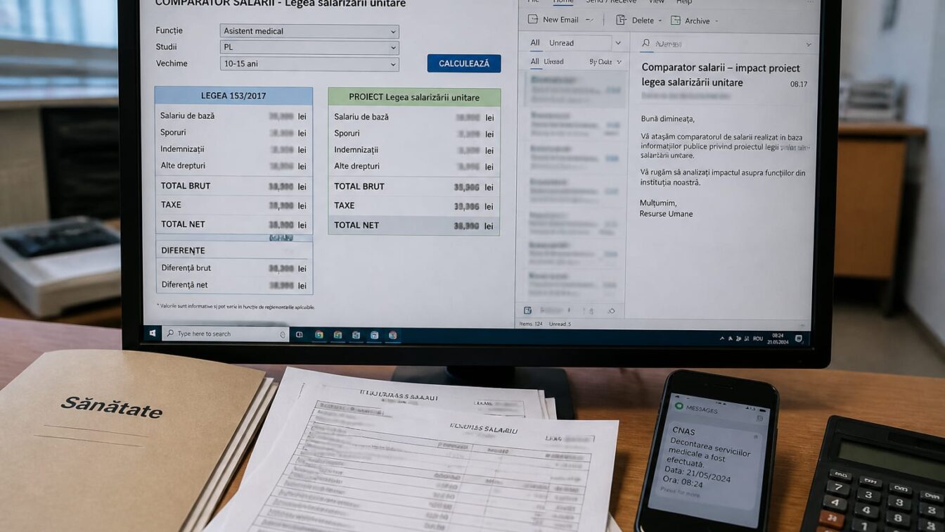 60.000 de angajați din sănătate își compară salariile cu noua lege. Ce consecințe apar pentru sistem și bugetul de stat