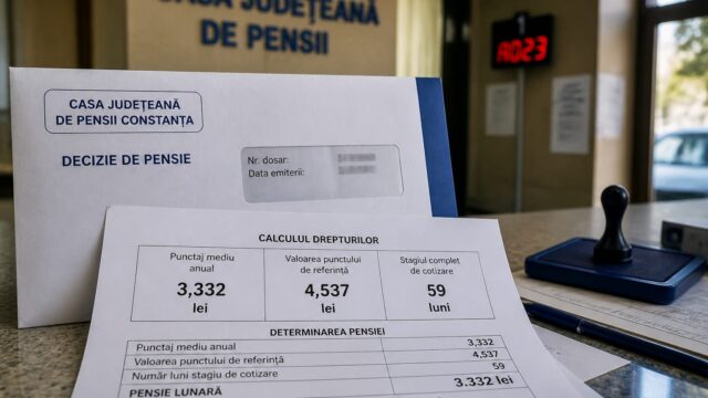 O pensionare anticipată cu 59 de luni a tăiat pensia cu 26,55% în Constanța