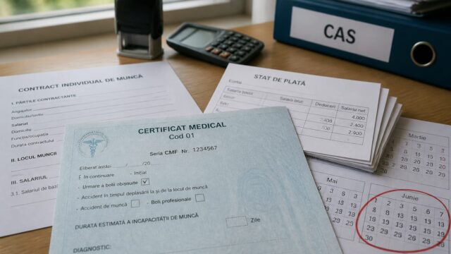 Concediul medical se acordă și în perioada de probă. Plata depinde de stagiul de șase luni din ultimele 12 luni