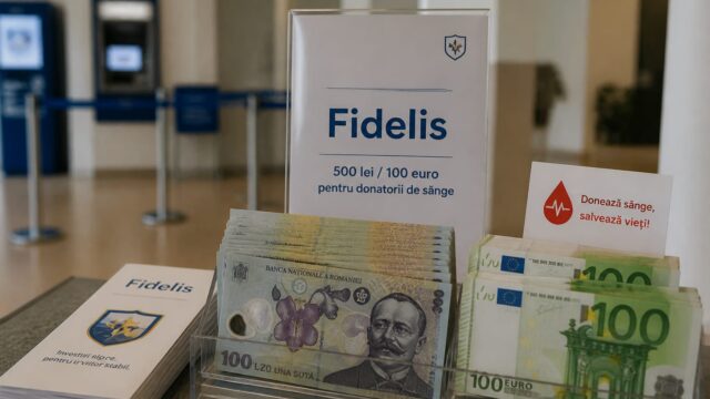 Fidelis oferă până la 7,50% în lei și 6,30% în euro. Donatorii intră de la 500 de lei între 4 și 11 septembrie
