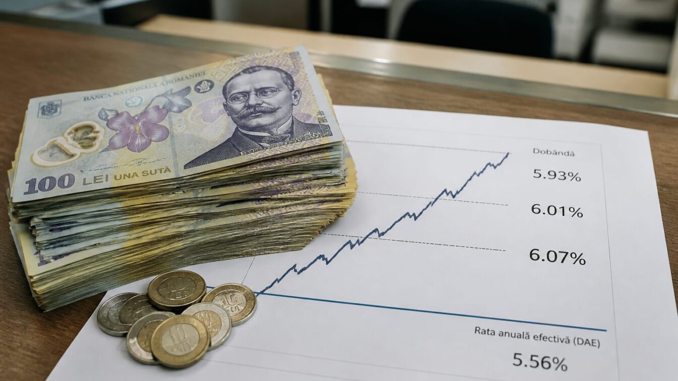 ROBOR la trei luni a urcat la 5,93%, iar IRCC este la 5,56%