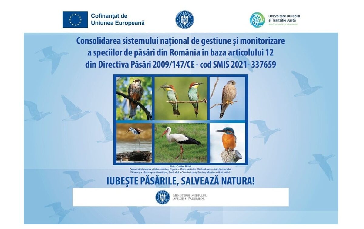 Conferința de lansare a proiectului „Consolidarea sistemului național de gestiune și monitorizare a speciilor de păsări din România în baza articolului 12 din Directiva Păsări 2009/147/CE”, cod SMIS 337659